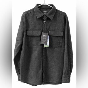 Point Zero Urban Shacket Shirt Jacket M Charcoal Melange Button Front NWT Men’s